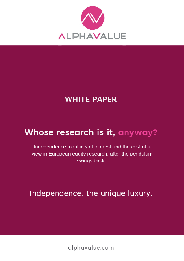 AlphaValue white paper: Whose research is it, anyway?